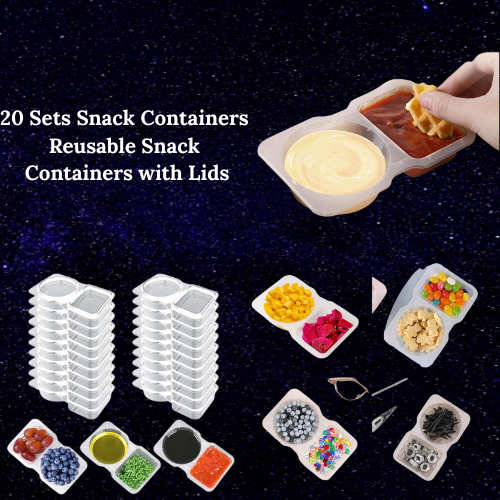 20 Sets Snack Containers Reusable Snack Containers with Lids
