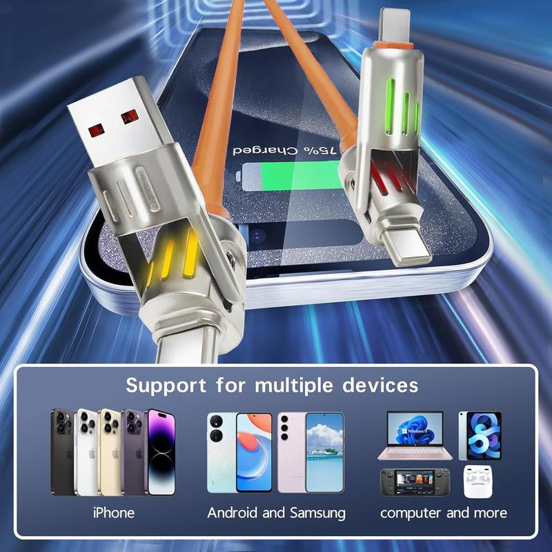 MAX 240W Fast Charging Cable - 4-In-1 Multi USB Charger - Universal